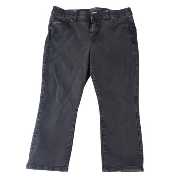 TORRID Womens Black Crop Bombshell Skinny Premium Stretch 16 - Picture 2 of 5